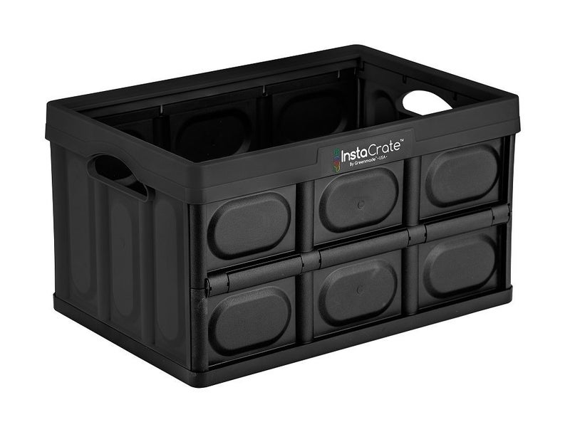 GreenMade InstaCrate Collapsible Storage Container, 12 gal, Black - Image 1